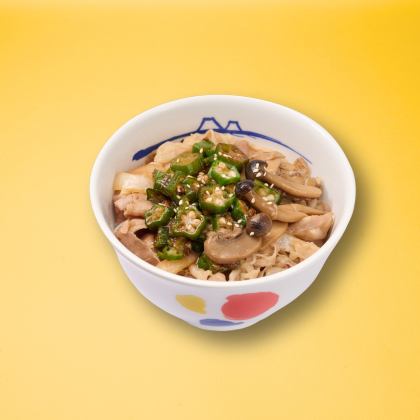 黑醬秋葵鮮菇牛肉飯
