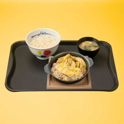 白醬起司香煎豬排米飯套餐