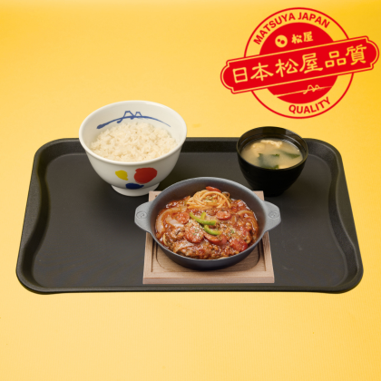 拿坡里坦漢堡排米飯套餐