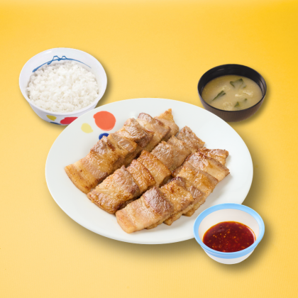 泰式秘醬豬五花W定食