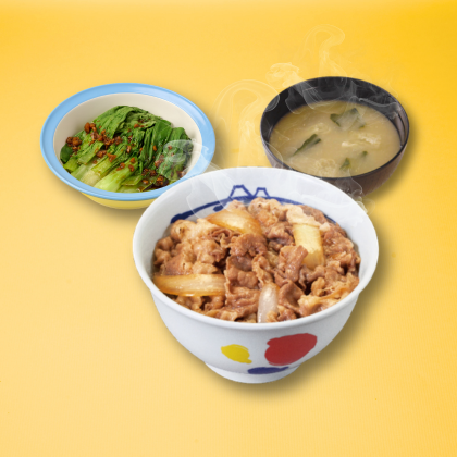 牛肉飯午間套餐（燙青菜）