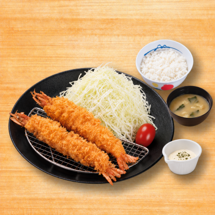海老大蝦（2尾）定食