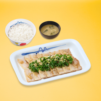 蔥香鹽豬燒肉米飯套餐